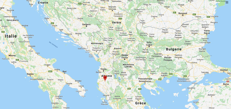 Gorica (Albanie) sur la carte
