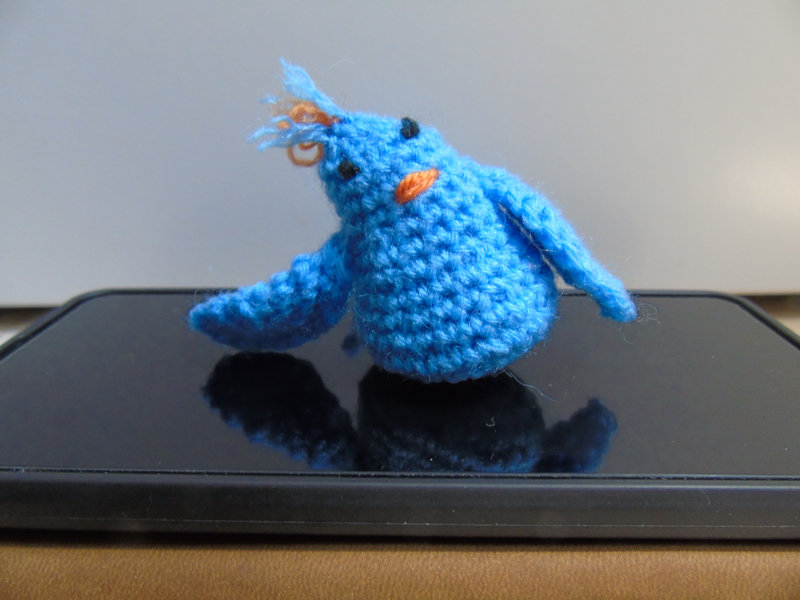 Twitter au crochet oiseau bleu