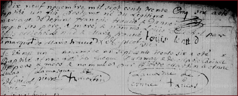 TROUVE Louis Michel - Naissance