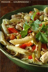 Salade_penne__poulet__poivron__olive_2