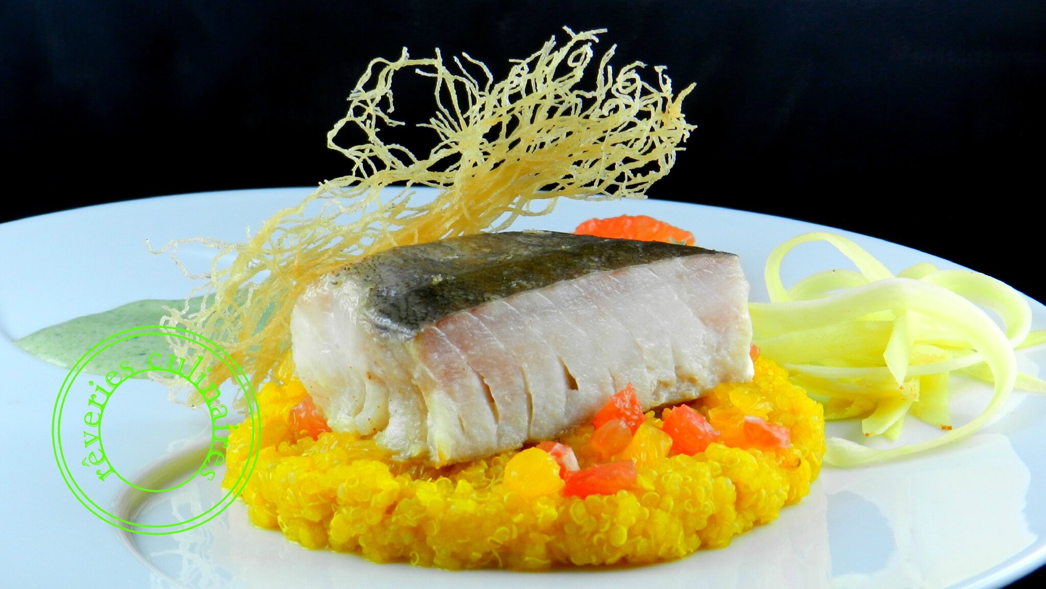 Dos de lieu jaune aux agrumes et sa crème de cresson rêveries culinaires