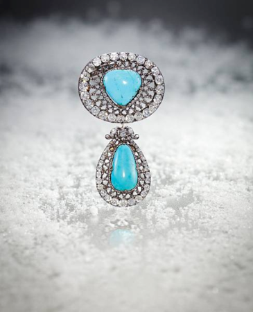 Two_turquoise_and_diamond_pendants