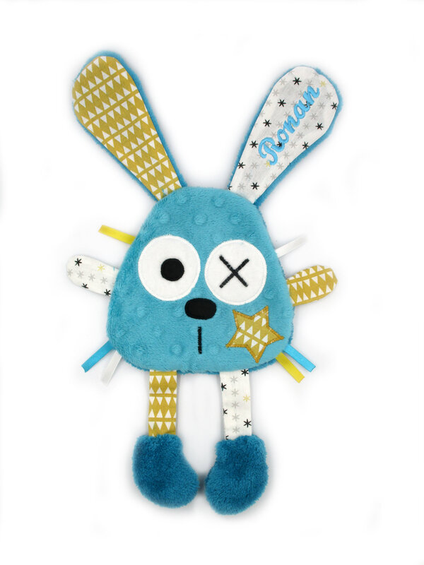 Doudou_lapin_bleu_jjaune_ronan