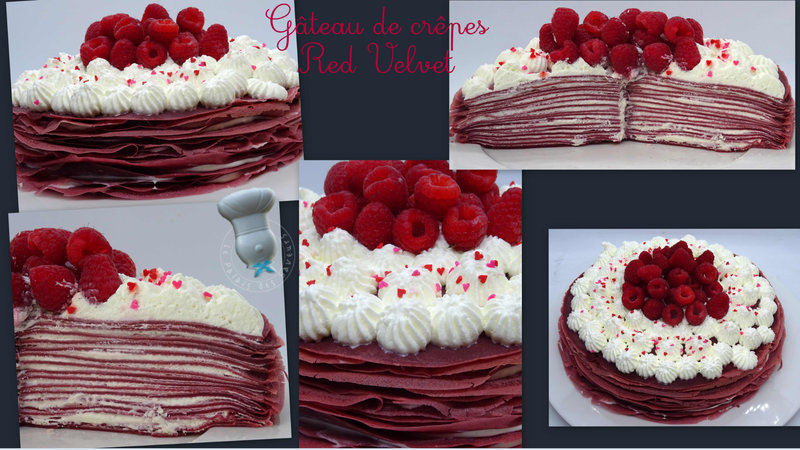 Gâteau de crêpes red velvet