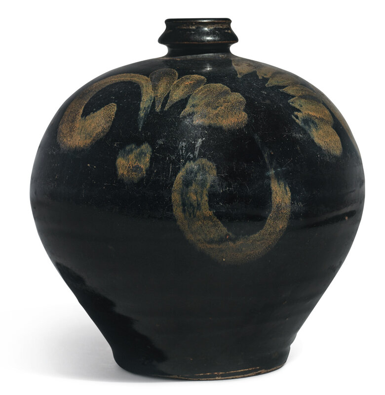 A russet-painted black-glazed jar, Song-Jin dynasty (960-1234)