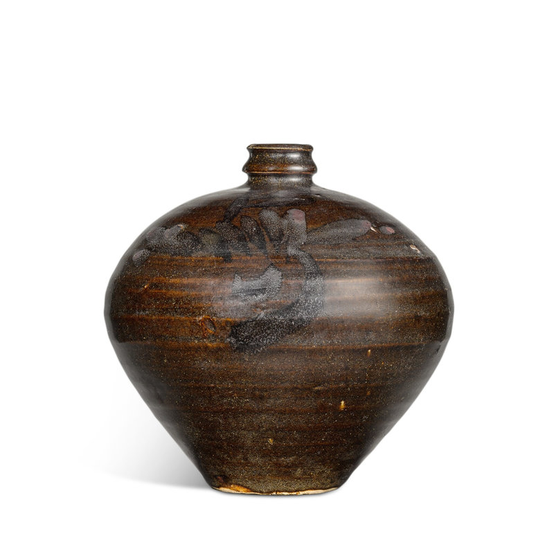 A russet-painted black-glazed jar, Northern Song-Jin dynasty