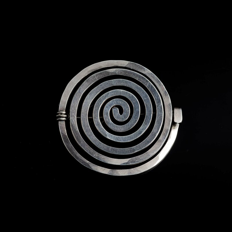 Alexander Calder, Silver Spiral brooch, c