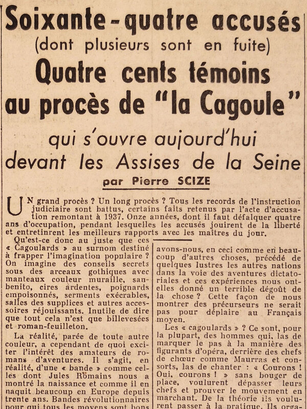 la cagoule procès