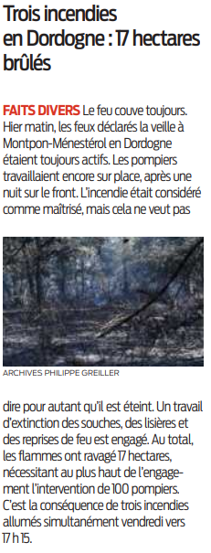2022 09 11 SO Incendies en dordogne