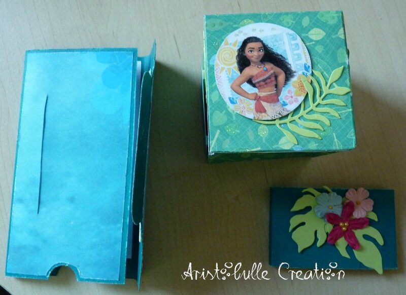 Carte cube pop up Vaïana - cube face 3