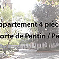 A Vendre : 4 pièces de 94.2 m² Paris 19e Porte de Pantin / Parc de La Villette