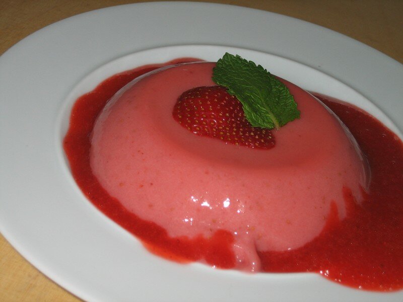 Bavarois aux fraises