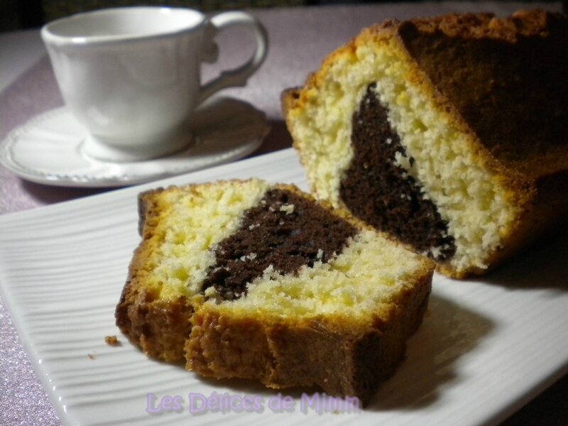 Cake marbré noix de coco-chocolat 3