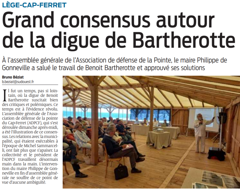 2022 09 29 SO Lège-Cap-Ferret Grand consensus autour de la digue de Bartherotte