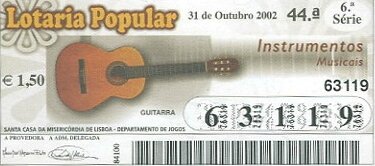 Billet de Loterie Portugal 2002