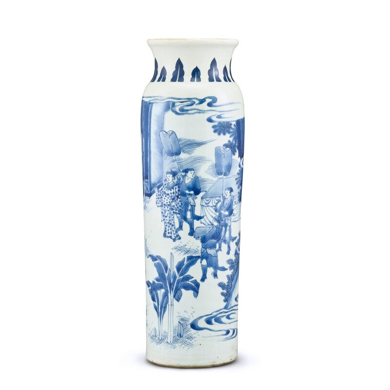 A blue and white sleeve vase, Ming dynasty, Chongzhen period (1627-1644)
