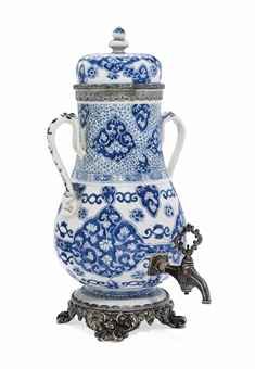 a_chinese_silver_mounted_blue_and_white_two_handled_jar_and_cover_the_d5535284h