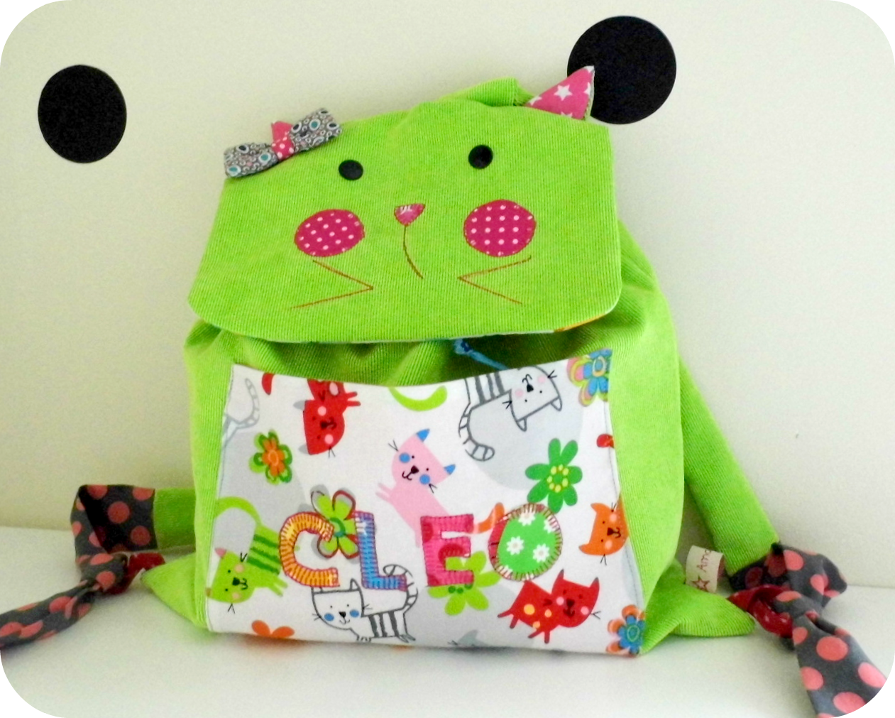 Sac maternelle Chat Cléo