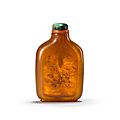 An inside-painted amber snuff bottle. Signed Ye Zhongsan, cyclically dated <b>bingshen</b> <b>year</b> corresponding to 1896
