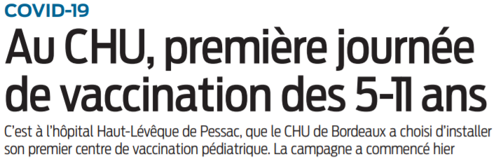 2021 12 23 SO Au CHU première journée de vaccination des 5-11 ans