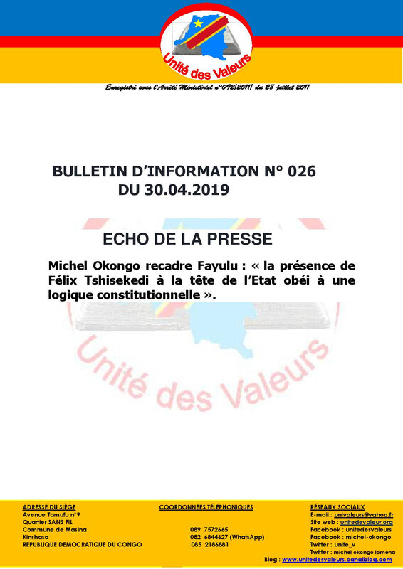 ECHO DE LA PRESSE