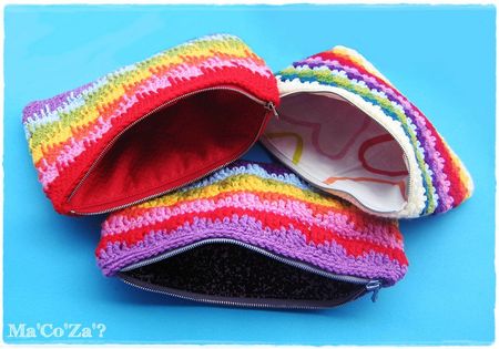 Trousses arc-en-ciel standard au crochet