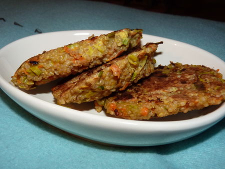 recettes Galettes quinoa et petits légumes