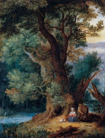 Brueghel-Jan lAncien repos lors de la fuite en Egypte-1602-05