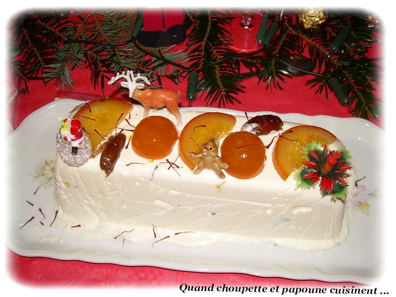 bûche nougat glacé