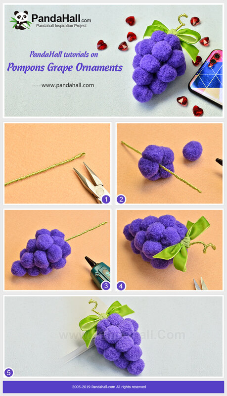 Pompons Grape Ornaments