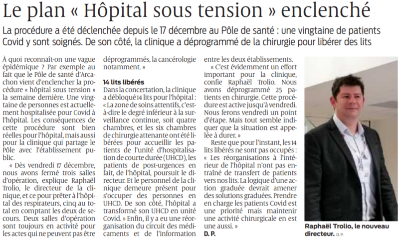2021 12 23 SO Le plan hôpital sous tension enclenché