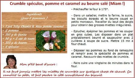 spécialité charles et alice recette crumble pommes caramel au beurre salé de guérande spéculos gourmandenise (2)