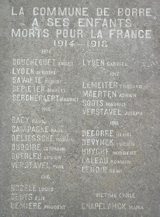 BORRE-Monument aux Morts (2)
