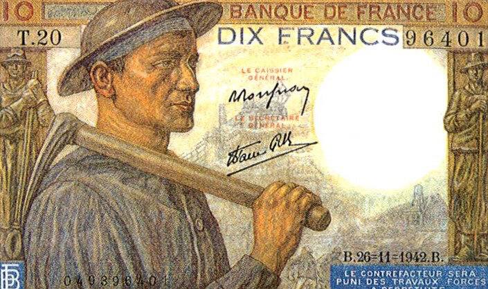 billet de 10 francs, 1947