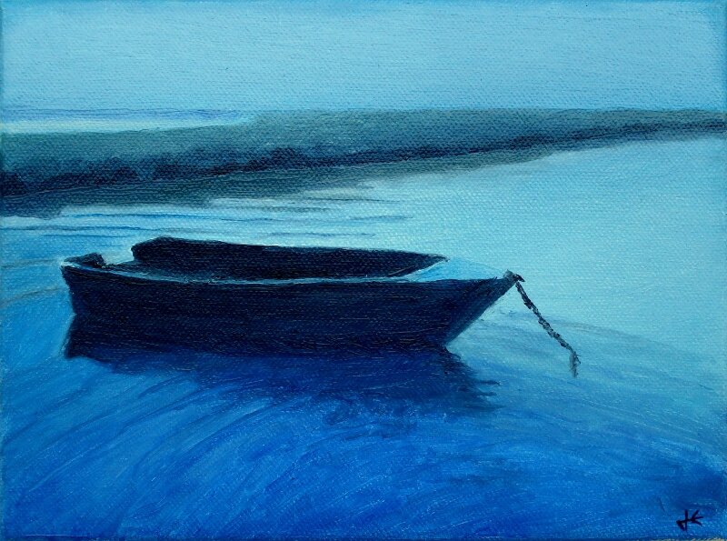 2015-La barque bleue-24x18