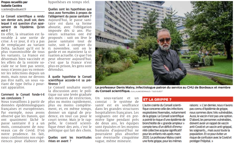 2021 10 09 SO Covid-19 Il faut rester prudent2