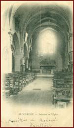 Eglise de Seine-Port, écrit de R. DESVALLIERES (c) Collection C. MENOT