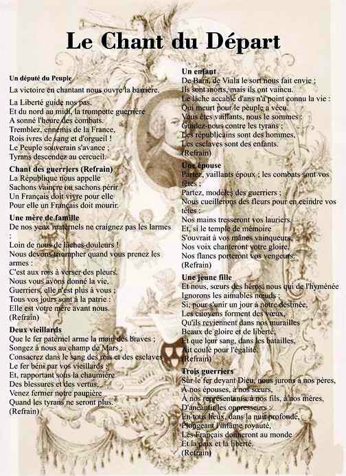 Le chant du départ