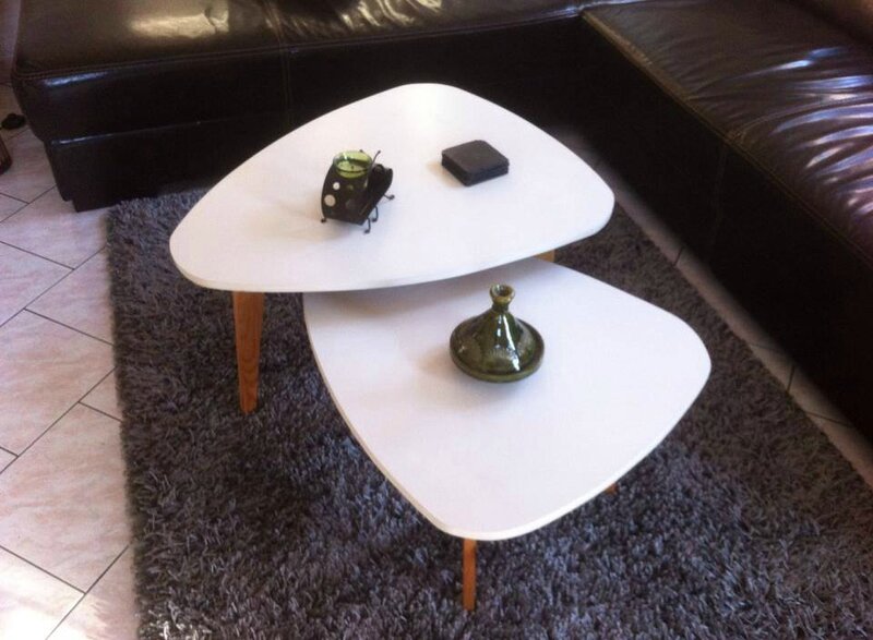 Duo de tables basses fabriquées par Christophe