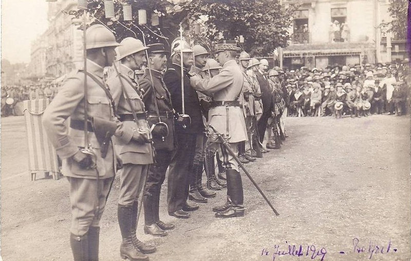 1919 07 14 Belfort CPhoto Remise médaille R