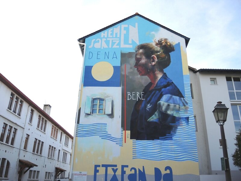 Bayonne, Street Art Point de Vue, fresque, Sebas Velasco Xabier Anunzibai