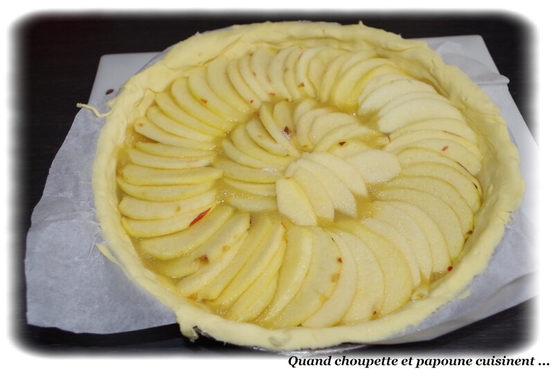 tarte à la compote de pommes et pommes-2307