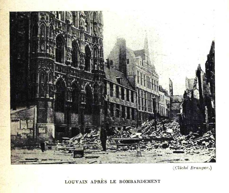 Louvain bombardée