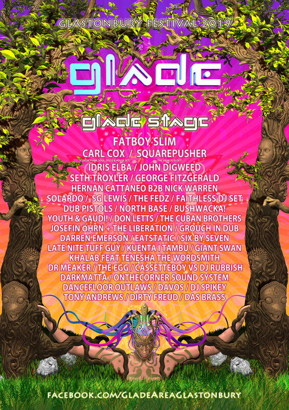 Glastonbury_festival_2019_Glade_Glade stage_line-up_programmation_poster_affiche