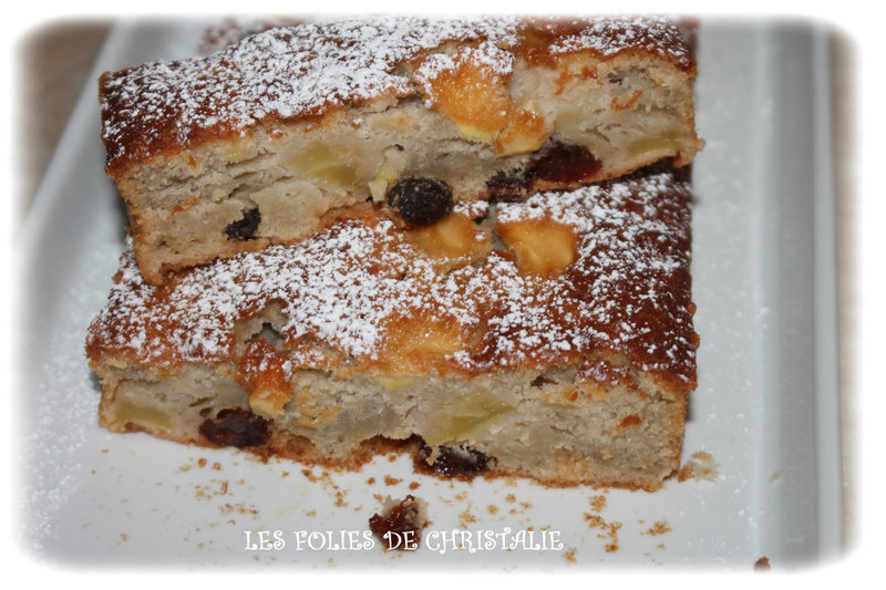 Gâteau moelleux pommes raisins 9