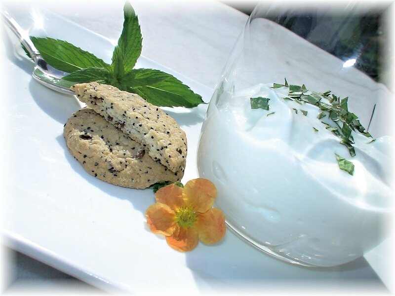 fromage blanc et sables aux graines de lin et pavot