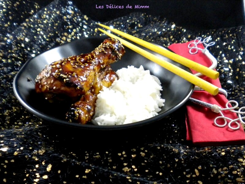 Pilons de poulet laqués à la chinoise3