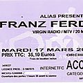 <b>Franz</b> <b>Ferdinand</b> - Mardi 17 Mars 2009 - Olympia (Paris)