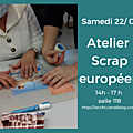 Samedi 22/01/2022 : atelier <b>scrap</b> <b>européen</b> avec Marie-Ange