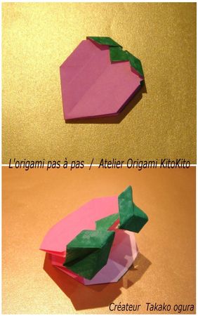 Atelier Origami KitoKito Sachet de la fraise